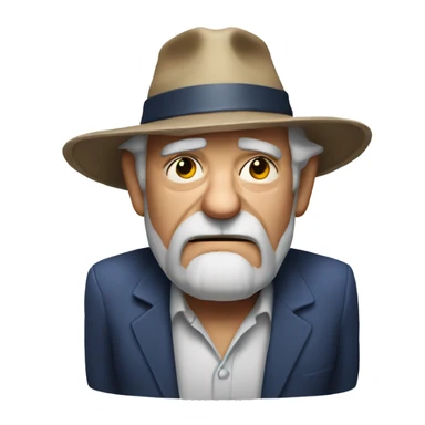 Grump old man in maga hat sticker