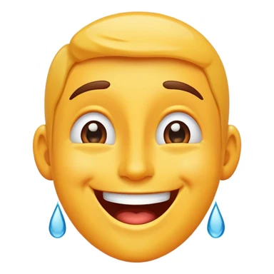 Super happy face with cheers of joy streaming down sticker