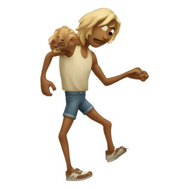 guy on 4 legs sticker