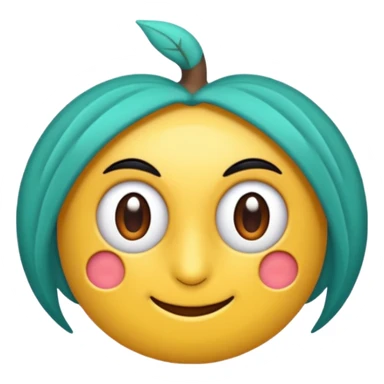 İÇ içe girmiş Patlıcan ve şeftali sticker