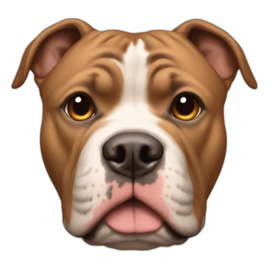 Brown american bully dog sticker