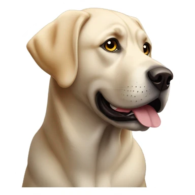 Perro Labrador con miedo sticker