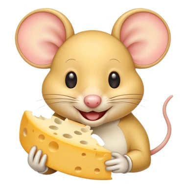 emoji di un topo che mangia il formaggio sticker
