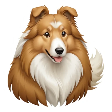 Rough Collie dog with long flowing fur sticker