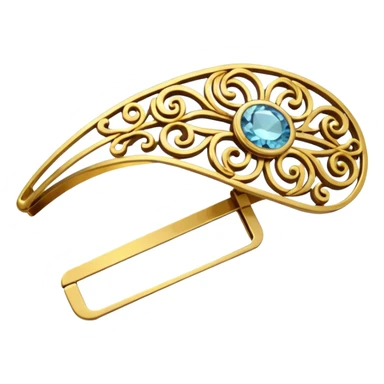 golden hair clip sticker