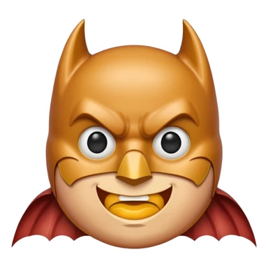 Bacon like a batman emoji sticker