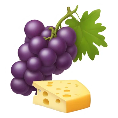 Cheese on grapes sticker