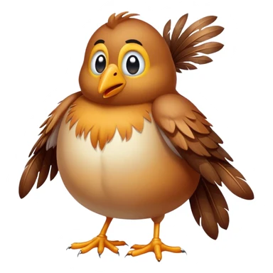 A peeing bird sticker