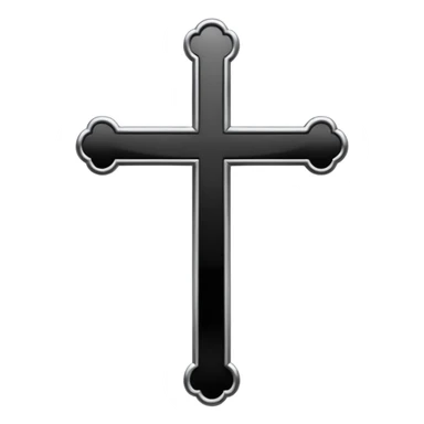 christan cross black sticker