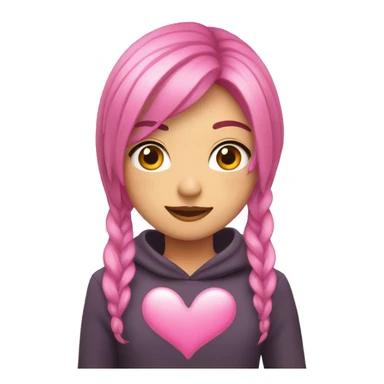 Corazón solo rosado sticker