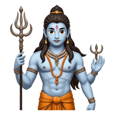 Lord shiva with trishul sticker