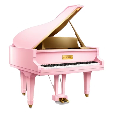 light pink grand piano sticker