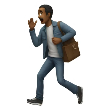 man being kicked out th door sticker