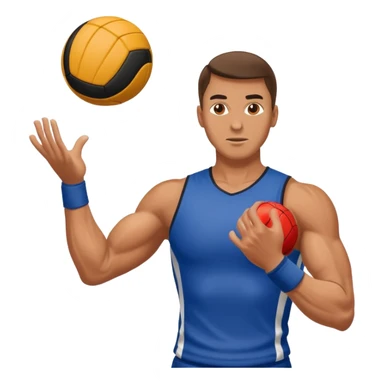 man throwing handball sticker