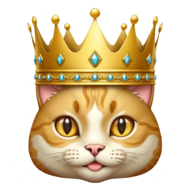 cat with crown sticker