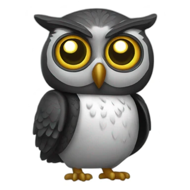James Bond owl sticker