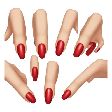 Long red nails sticker