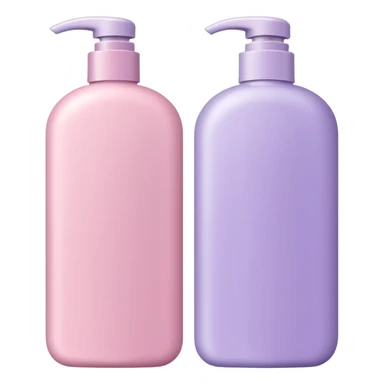 light pink and light lilac shampoo bottles together sticker