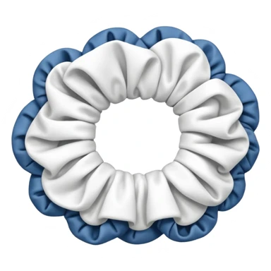 white scrunchie twisted design sticker