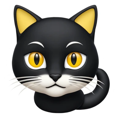 pareil en blanc même forme que l’emoji 🐈‍⬛ sticker