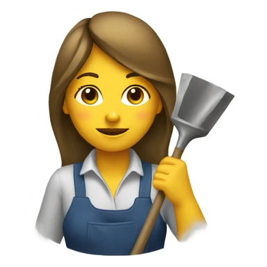 Lady digging gold sticker