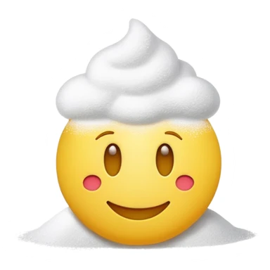 Happy emoji next to powder  sticker