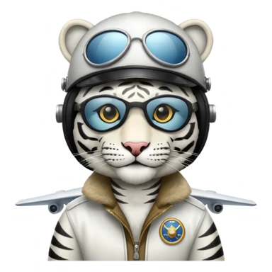 White tiger in airplane sticker