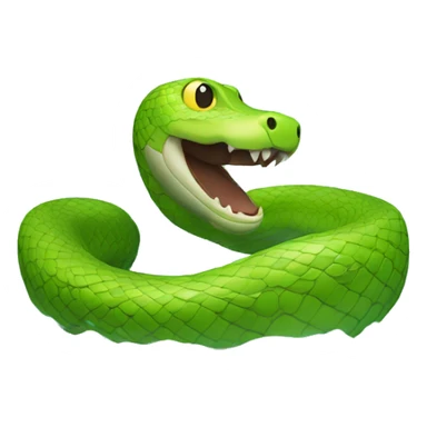 snake swimming in the water sticker
