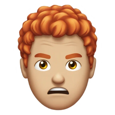 angry red head sticker