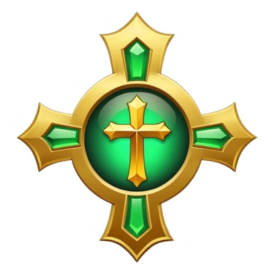 Priest emblem with a touch of green sticker