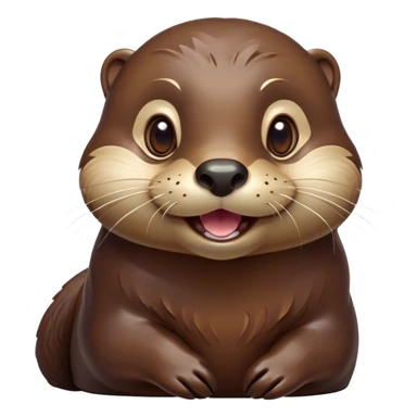 Cinematic Comical Otter Portrait Emoji, Head tilted dramatically with an exaggeratedly amused expression, featuring a striking, glossy brown Fur with a playful glint in its wide, expressive eyes filled with playful disbelief, Simplified yet hilariously expressive features, highly detailed, glowing with a slightly sassy glow, high shine, dramatic yet playful, stylized with an air of cheeky aquatic mischief, bright and endearing, soft glowing outline, capturing the essence of a spirited and over-the-top otter, so meme-worthy it feels like it could splash its way into internet fame instantly! sticker