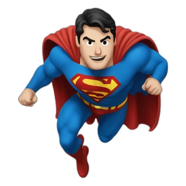 Superman flying sticker