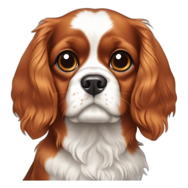 Cavalier king charles spaniel tri color sticker