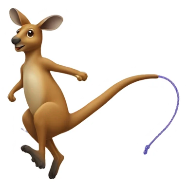 A kangaroo jump roping sticker
