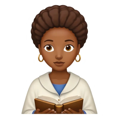 Black woman reading bible  sticker