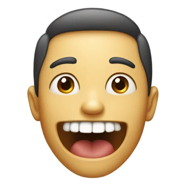 human drooling and smiling sticker