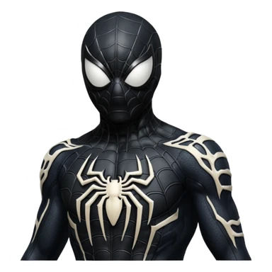 spiderman in a venom suite sticker