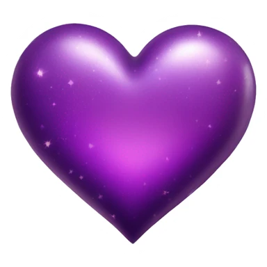 purple heart with sparkles sticker