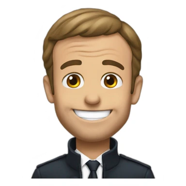 Emmanuel Macron saying yes  sticker