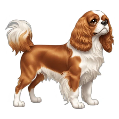 dog Cavalier King Charles Spaniel full body sticker