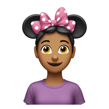 Create an emoji for Minnie Mouse ears sticker