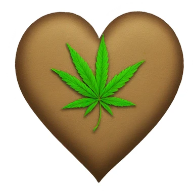 Weed heart sticker