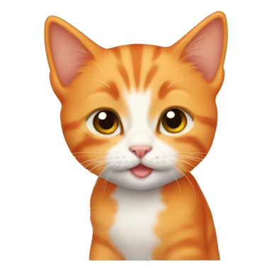 Orange kitten sticker