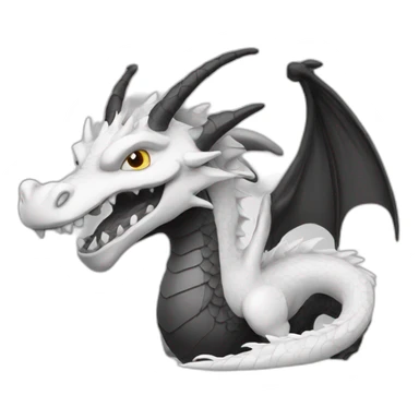 Black and white Dragon  sticker