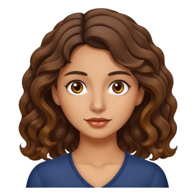 Morena com cabelo ondulado nas pontas  e de pelo um pouco bronzeada sticker