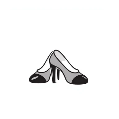 high-heeled pumps in pastel colors dd9fb0, ffc6d3, a3bfc9, c4bee2, f1b091, hand-drawn doodle style sticker