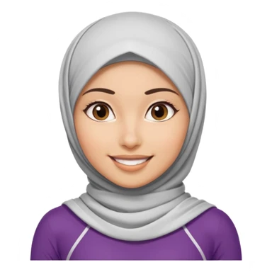 High resolution girl wearing a hijab and is a fitness trainer sticker