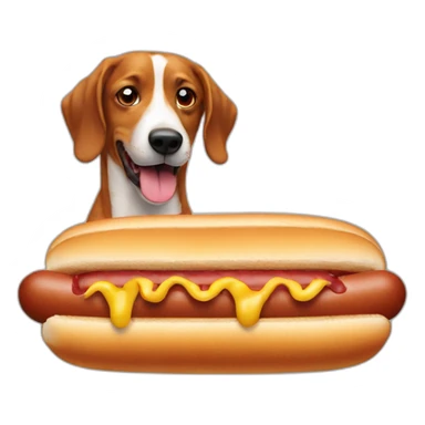 A hot dog eating a dog sticker
