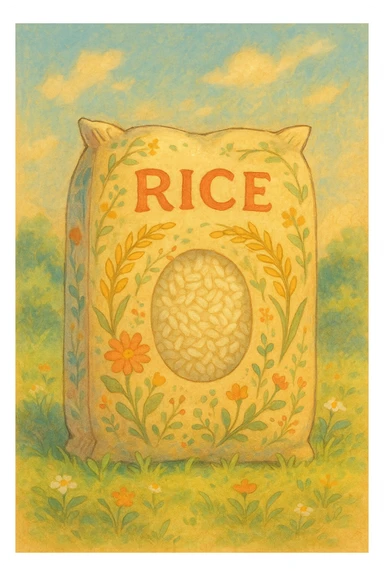 packet of rice sticker