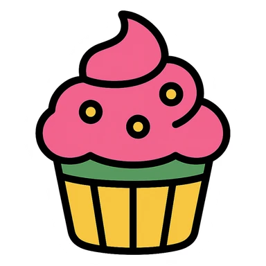 cupcake with pink icing sticker